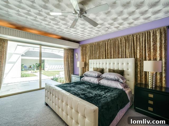 Another angle of the Midcentury Modern kitchen showing its pristine condition