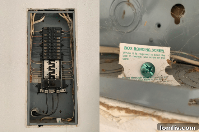 Unconnected Bonding Screw in Electrical Panel - Electrical Hazard