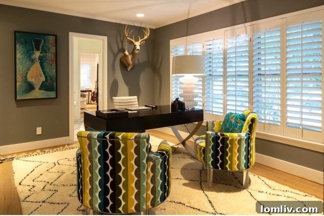 Detail shot of Teffy Jacobs' organized office shelves, demonstrating vertical storage techniques for maximum efficiency.