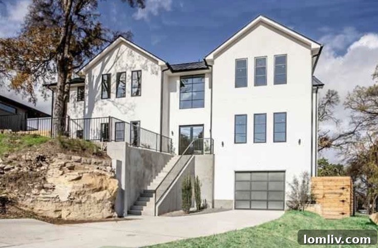 Luxury Modern Home Exterior East Kessler Dallas