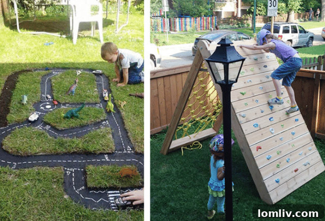 Backyard Builds for Endless Kid Fun 8 Various DIY backyard play ideas for kids