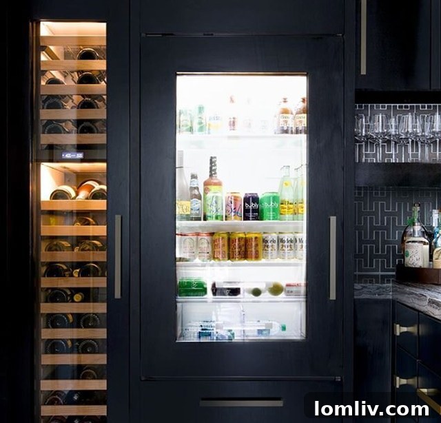 Beyond the Blueprints: A Deep Dive with Scott Faulkner 6 A fully stocked bar for entertaining or sequestering at home, designed by Faulkner Perrin Custom Homes.