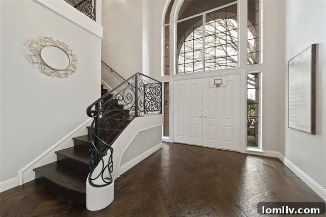 New Herringbone Hardwood Entry Flooring