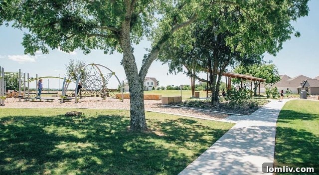 Playgrounds and open spaces are a hallmark of every new section in Parks of Aledo, fostering family enjoyment.