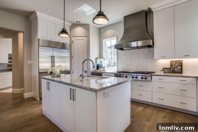 Gourmet kitchen and open living space at 9 Catalonia Court