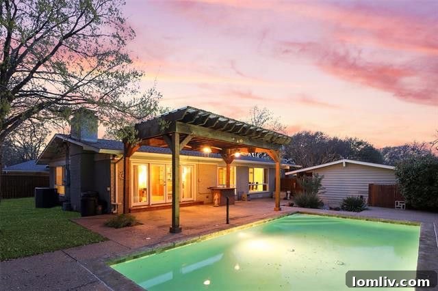 Spacious living room in an affordable Richardson Heights MCM home