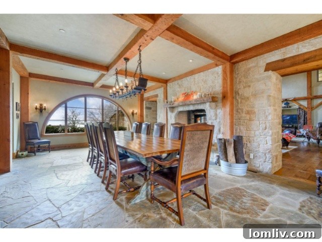 Overhead view highlighting the pristine tennis court and surrounding green landscape of the luxury estate