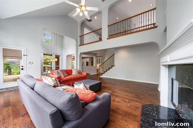 Spacious media room interior highlighting unique ceiling design and versatile layout