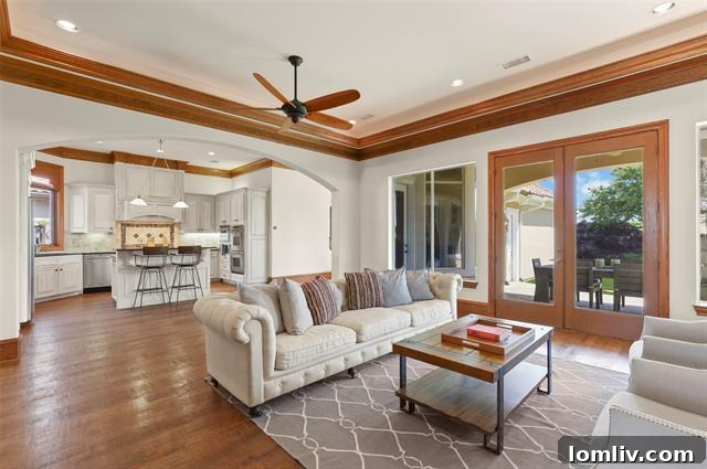 Inviting media room featuring plush carpet and a serene view of the outdoors