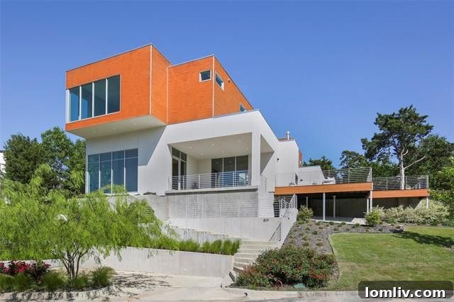 Striking Glass and Wood Facade of a Dallas Modern Home