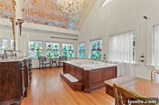 Master Bathroom Lavatories and Trumeau Mirror