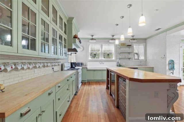 Spacious Kitchen with Butcher Block Counters