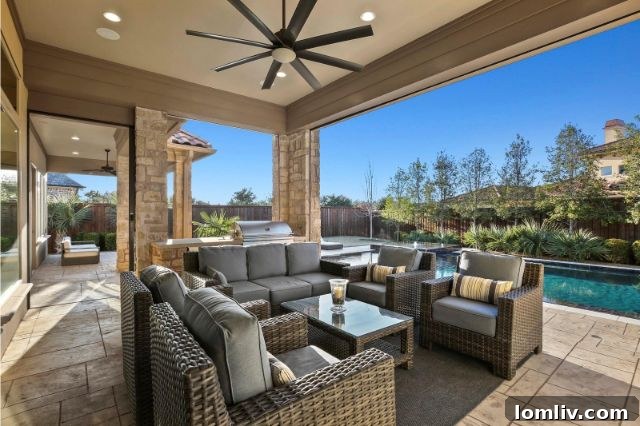 Infinity Pool and Firepit in Luxury Plano Home
