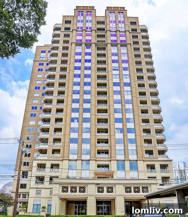 The iconic Residences at the Stoneleigh, a symbol of luxury high-rise living in Dallas.