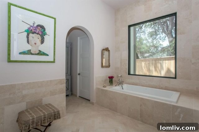 Elegant corridor with vintage lanterns leading to private quarters