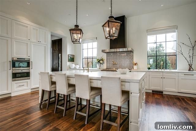 A glimpse into a dining area or transition space within the elegant Dallas mansion