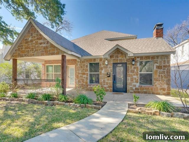 Sophisticated exterior of a fully renovated home on Vandelia Street in Oak Lawn, Dallas.