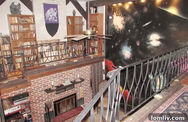 Exterior view of the eccentric Pittsburgh house with unique architectural details