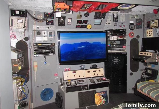 Themed bathroom with unique fixtures and decorations