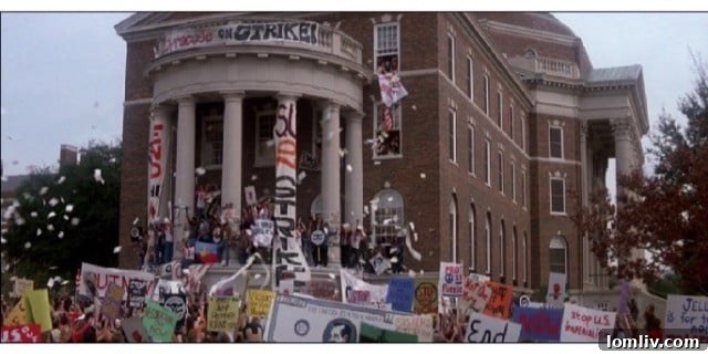 Dallas Hall at SMU as depicted in Oliver Stone's Born on the Fourth of July