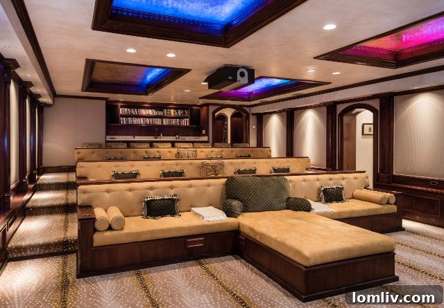Seating in Expansive Home Theater