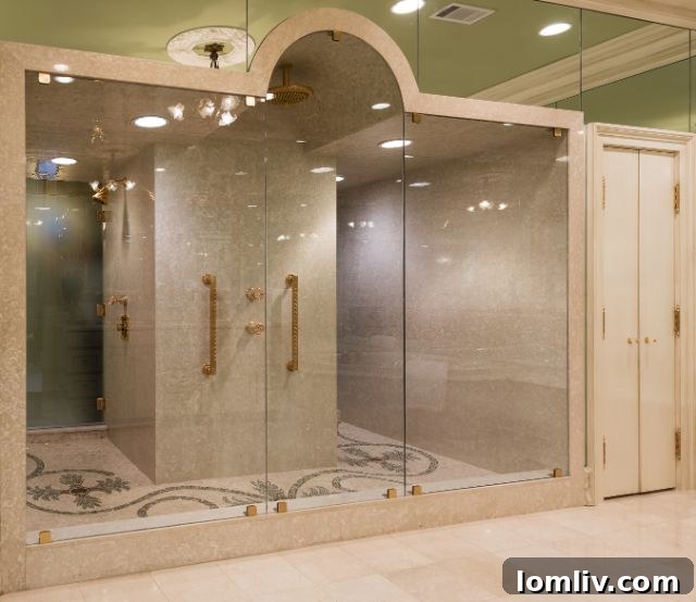 Walk-in Double Shower in Master Bathroom