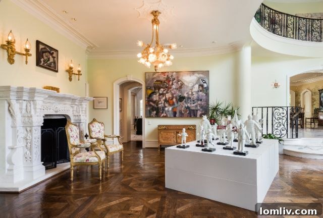 Luxurious Living Room with Italian Mosaic Tile