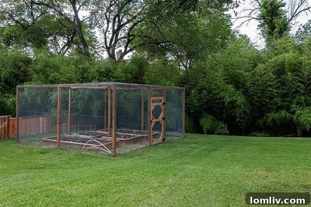 Well-maintained kitchen garden providing fresh produce