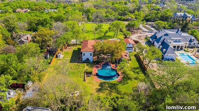 Aerial view of the sprawling estate and its extensive grounds