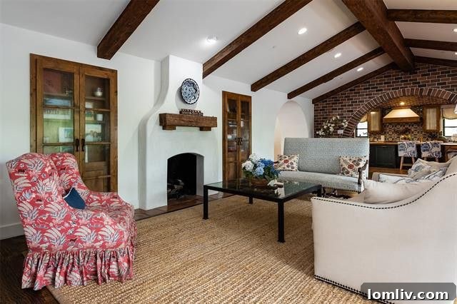 Luxurious bedroom with stylish decor and natural light