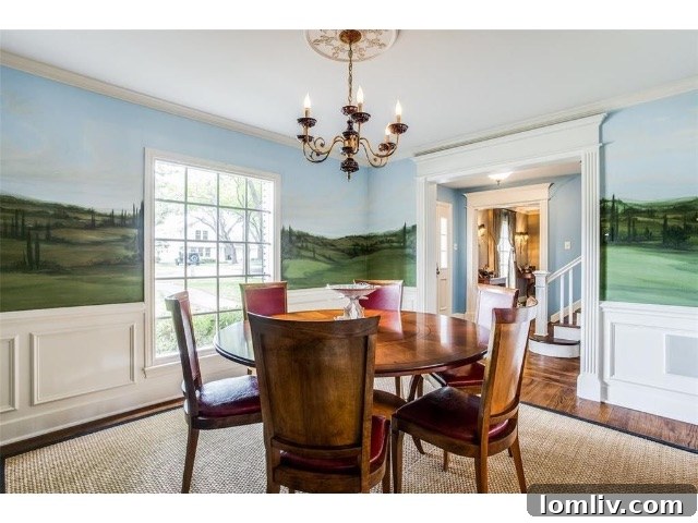 A glimpse into one of the flexible living spaces, demonstrating the elegant flow and classic design elements of the home