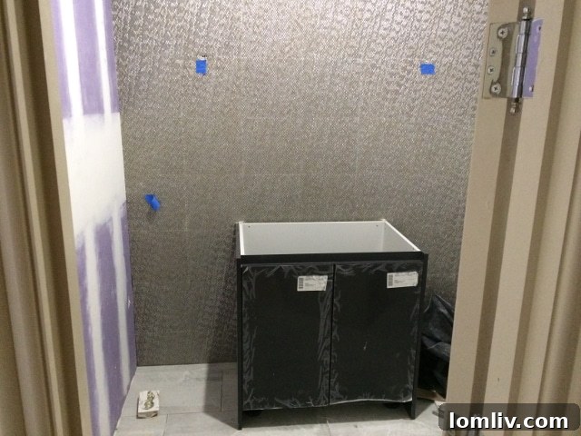 Designer Powder Room Tile