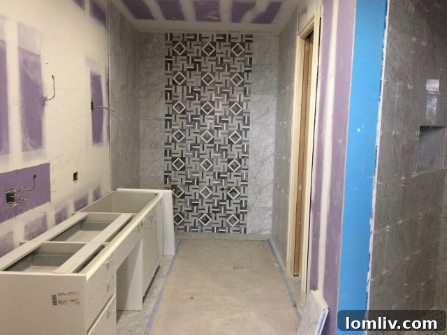 Master Bathroom Vanity and Freestanding Tub Area