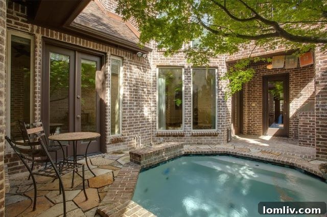 Private courtyard pool area at 12213 Park Bend Drive, perfect for relaxation