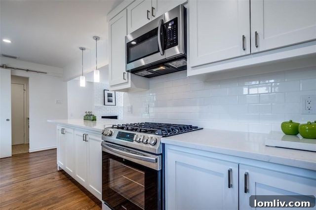 Spacious bathroom with modern vanity and shower