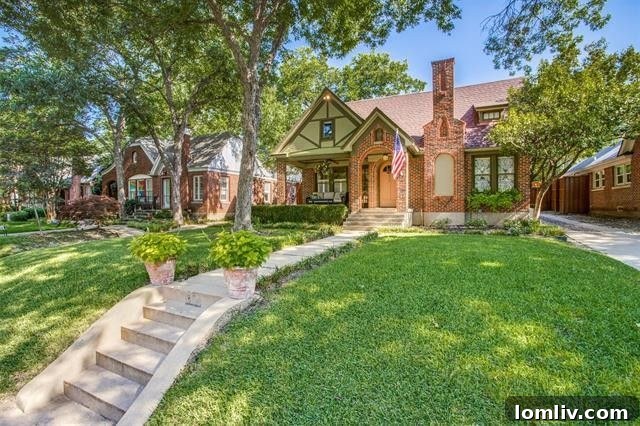 The American Dream Thrives in Dallas 3 Stunning Tudor home exterior in Kessler Highlands, Dallas