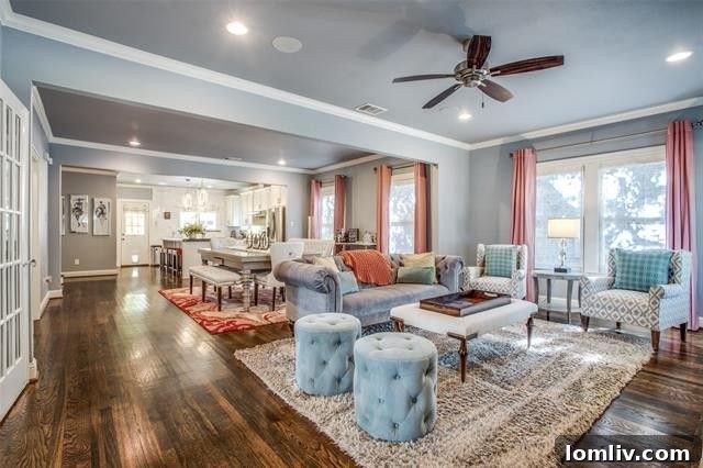 The American Dream Thrives in Dallas 5 Spacious kitchen with island and modern appliances in Dallas Tudor