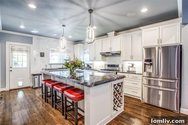 The American Dream Thrives in Dallas 7 Luxurious master bathroom with double sinks and glass shower