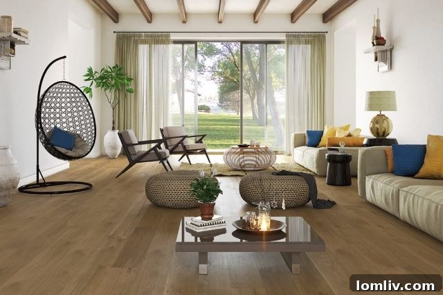 Carlisle Wide Plank Floors Tranquil Collection Eden - Warm neutral tones for interior design.