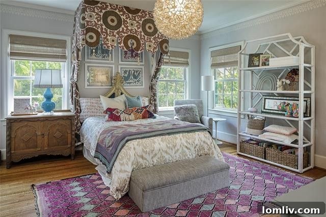 Bright and airy hallway connecting living spaces