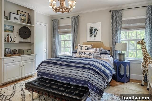 Cozy reading nook with elegant Spanish architectural details