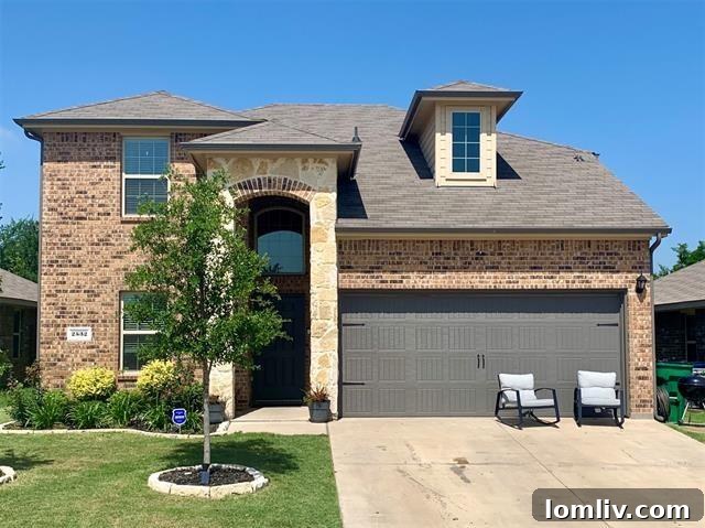 Traditional two-story family home with a spacious garage in Woodcreek.