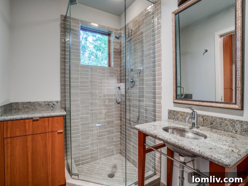 Elegant bathroom with modern fixtures and a spacious vanity area