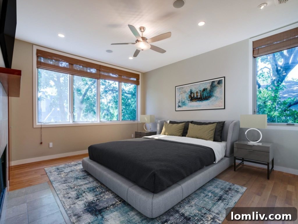 Another view of the spacious playroom, highlighting its potential uses