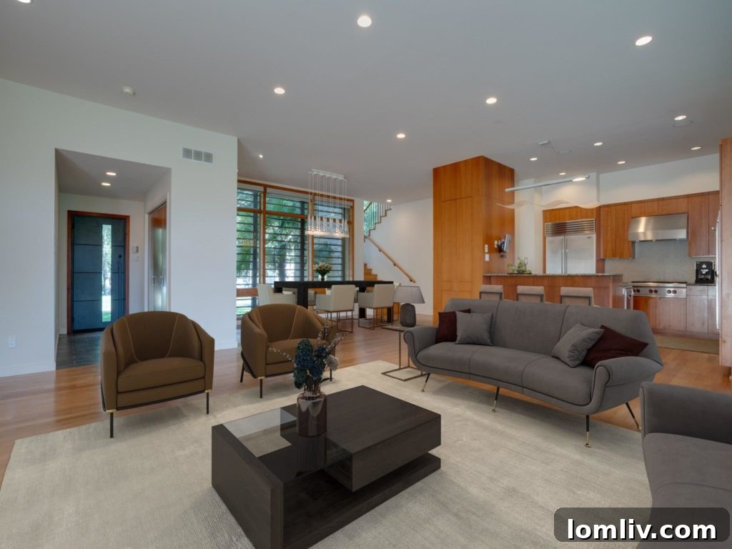 Modern kitchen with high-end appliances and cherry cabinetry at 4411 Pomona