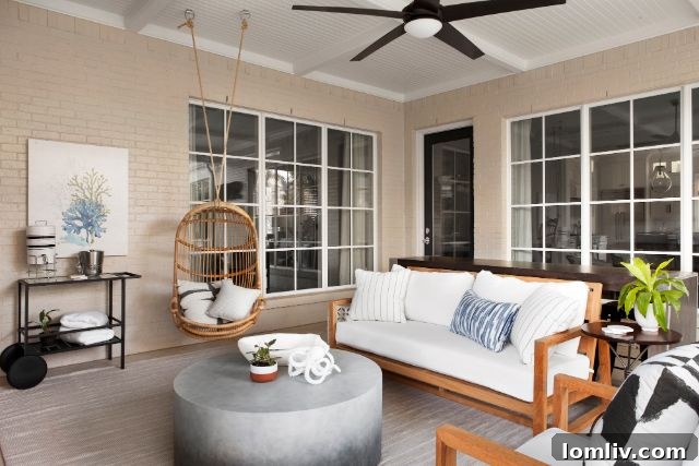 ML Interiors: Crafting Your Outdoor Oasis 5 Luxurious outdoor seating area with quality furnishings in a backyard