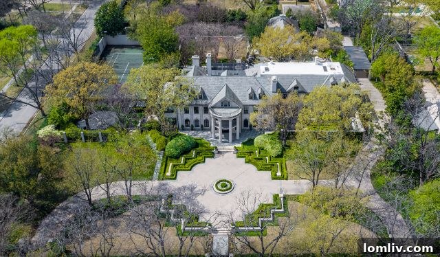 University Park Georgian Estate: A Rich Tapestry of History 2 HG-FACADE-OVERHEAD: Iconic Georgian Estate in University Park, Dallas
