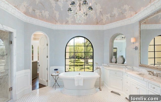 Luxurious primary bathroom with custom fixtures by Bella Custom Homes in Dallas
