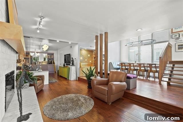 A captivating interior detail of the Highland Park treehouse, reflecting the artists' unique aesthetic.