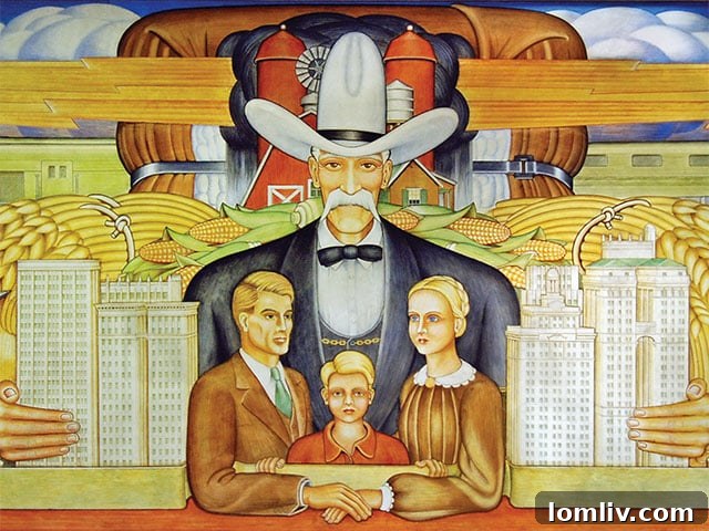 Vibrant Art Deco mural at Fair Park Dallas